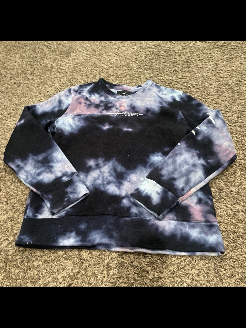 Hollister tie-dye athletic sweatshirt small